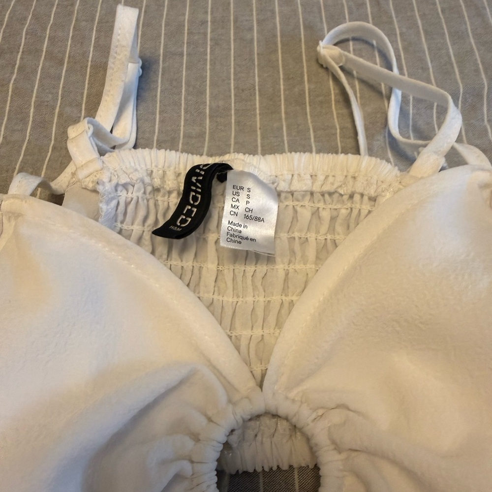 DIVIDED H&M Cutout Mini Dress White Size S EUC - Picture 6 of 13